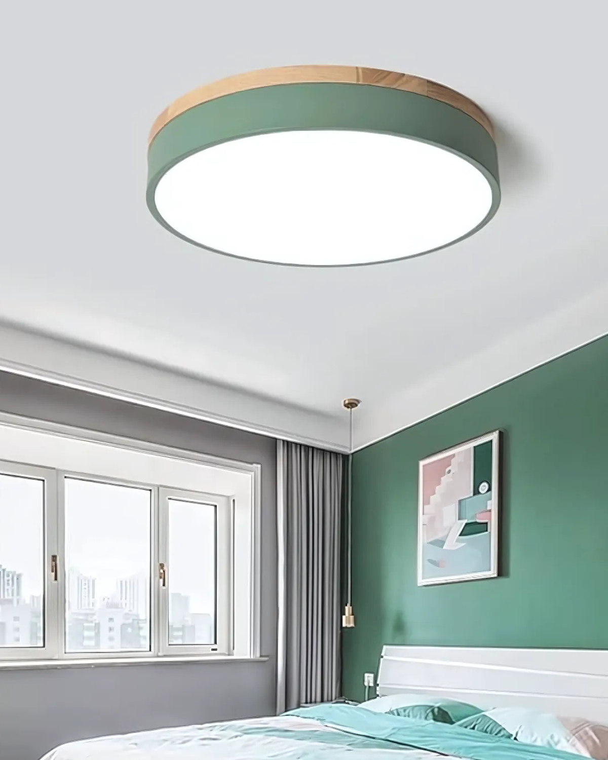 L'Horizon Naturel – Nowoczesna lampa sufitowa z drewnianym akcentem