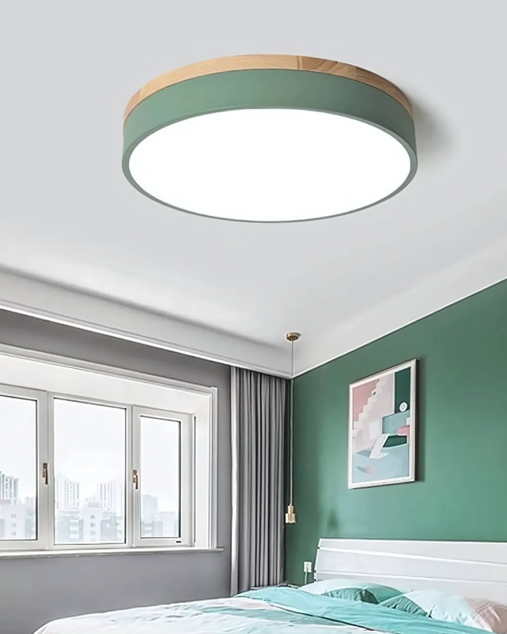 L'Horizon Naturel – Nowoczesna lampa sufitowa z drewnianym akcentem