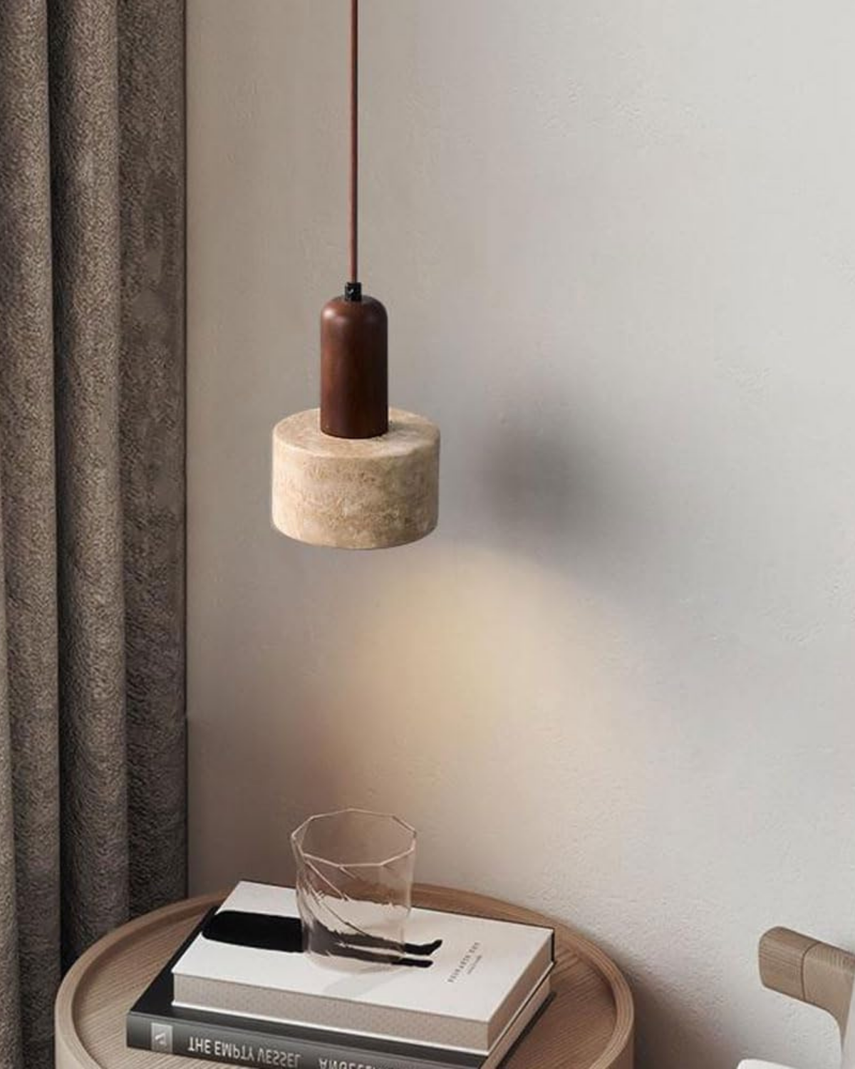 La Pierre – Elegancka lampa wisząca z trawertynu