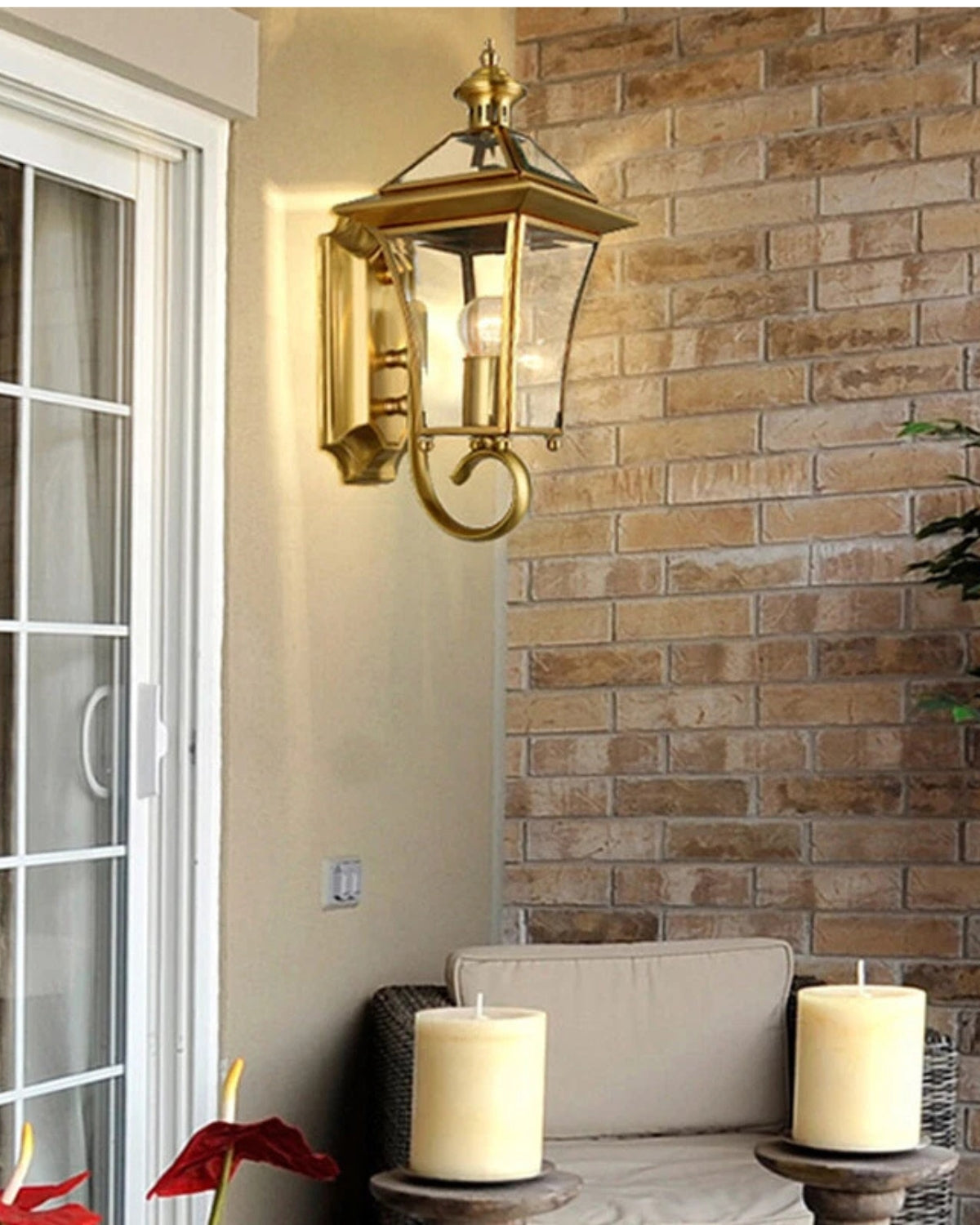 Le Lumière Dorée – Elegancka zewnętrzna lampa ścienna
