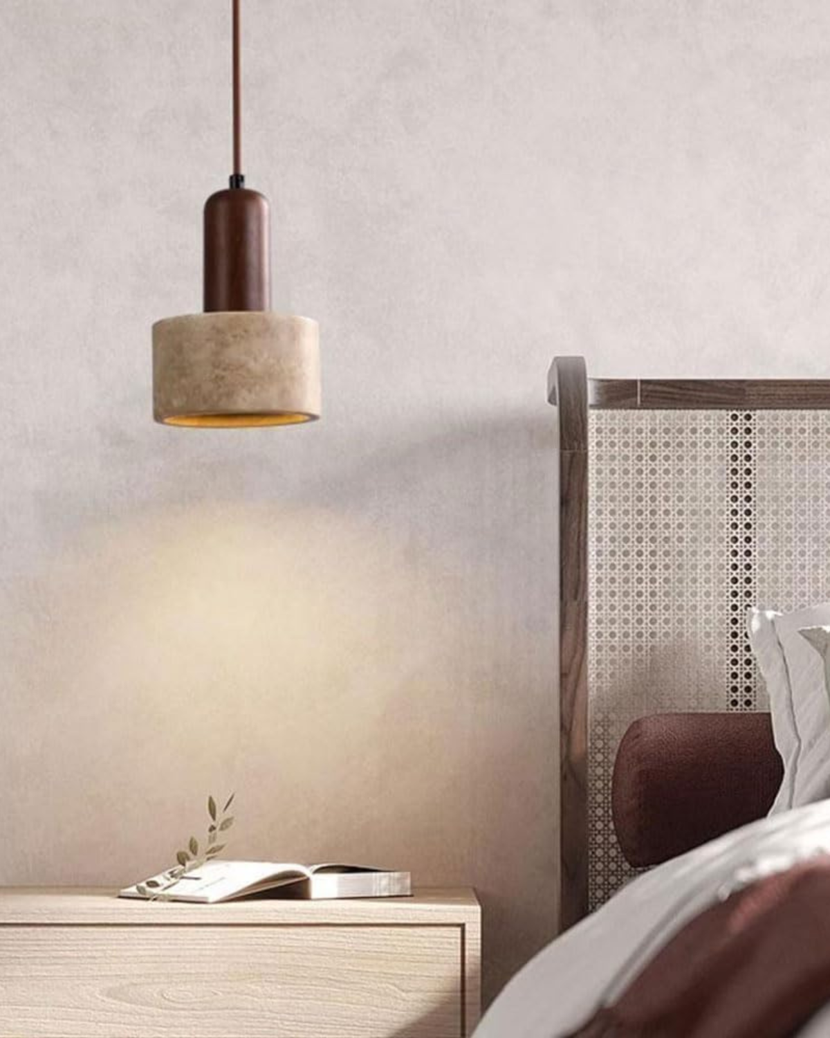 La Pierre – Elegancka lampa wisząca z trawertynu