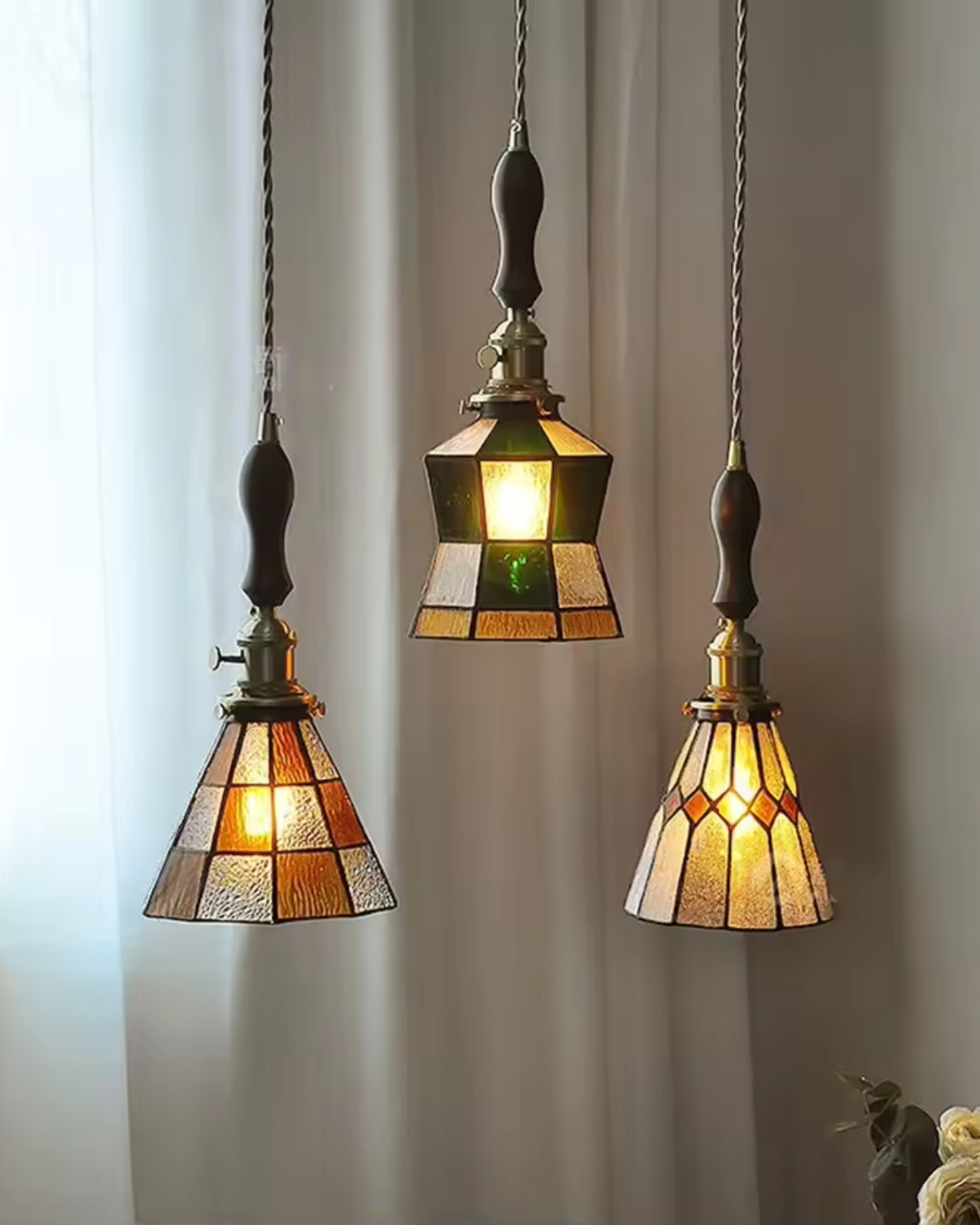 L'Illusion Dorée – Elegancka szklana lampa wisząca