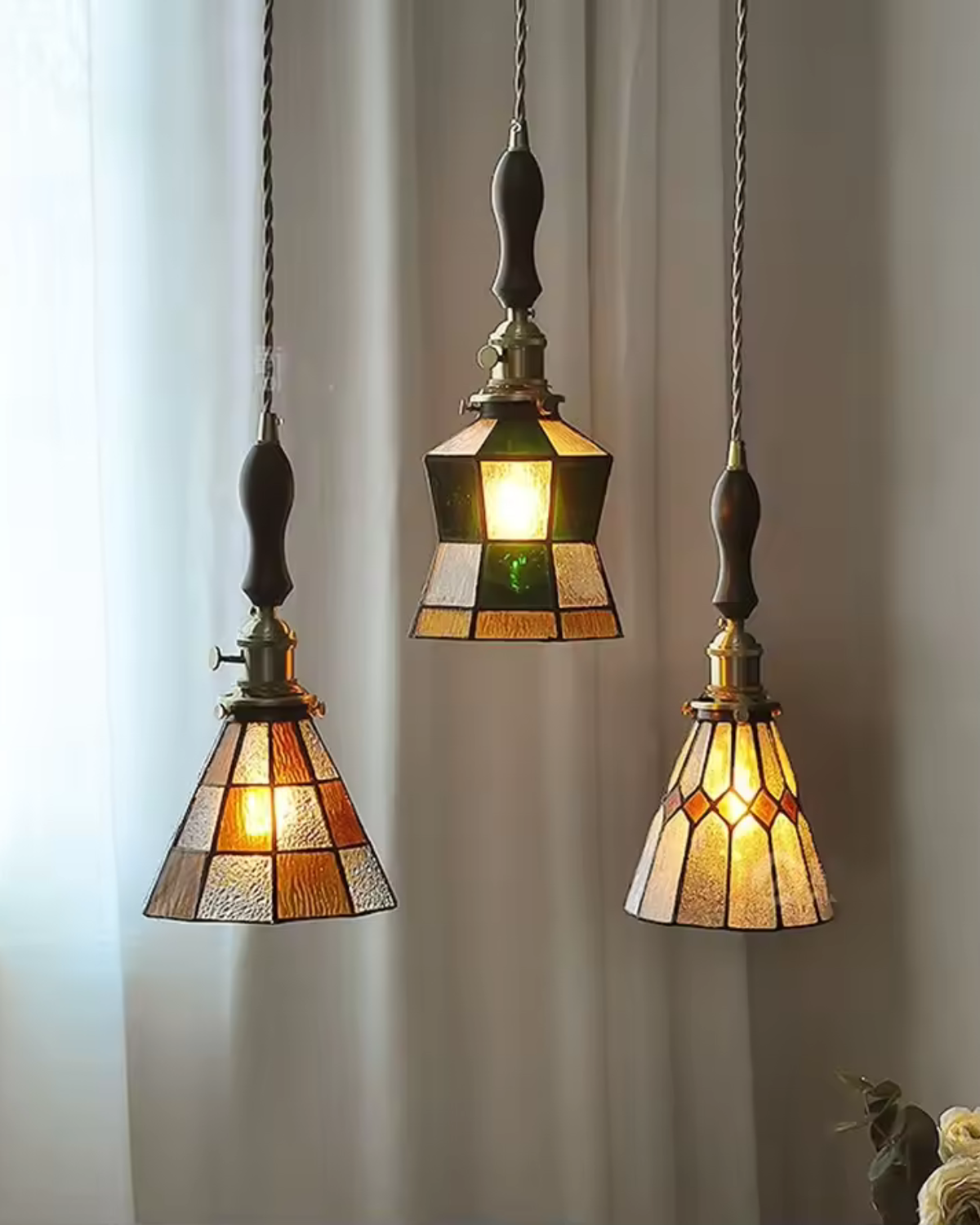 L'Illusion Dorée – Elegancka szklana lampa wisząca