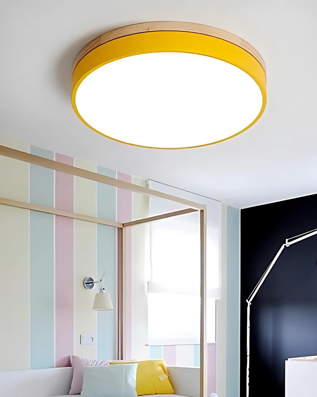 L'Horizon Naturel – Nowoczesna lampa sufitowa z drewnianym akcentem