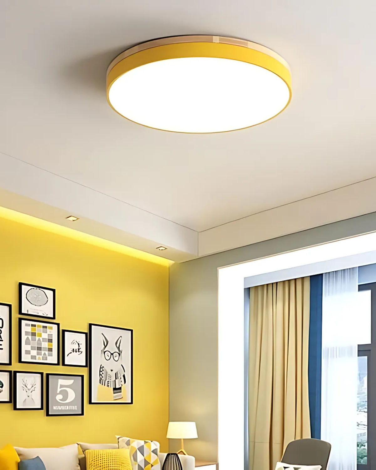 L'Horizon Naturel – Nowoczesna lampa sufitowa z drewnianym akcentem
