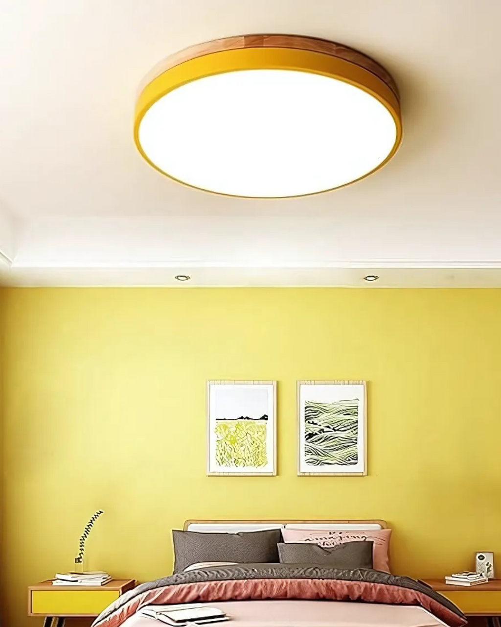 L'Horizon Naturel – Nowoczesna lampa sufitowa z drewnianym akcentem