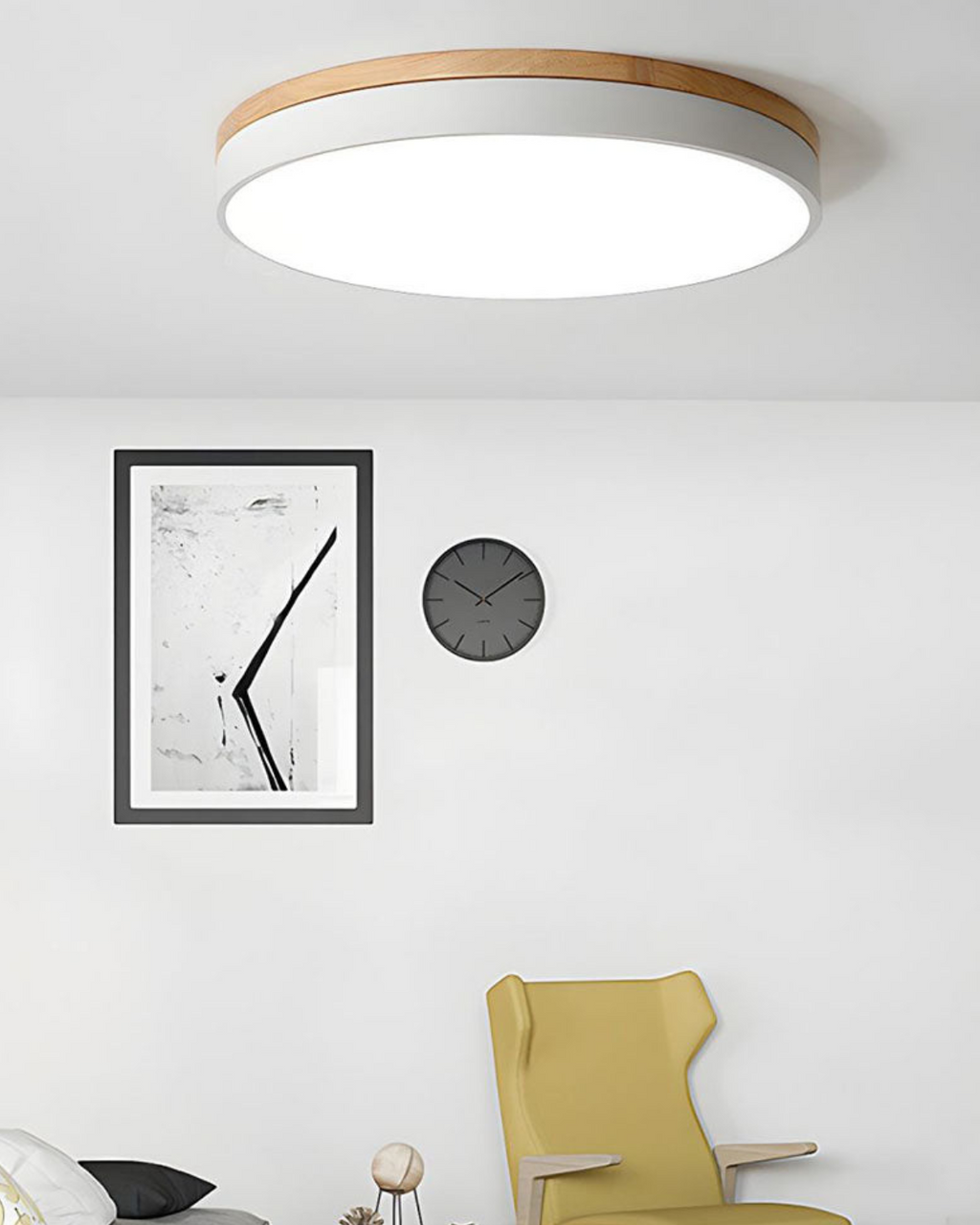 L'Horizon Naturel – Nowoczesna lampa sufitowa z drewnianym akcentem