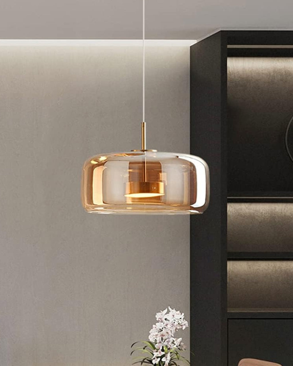 L’Ombre Cristalline – Elegancka szklana lampa wisząca