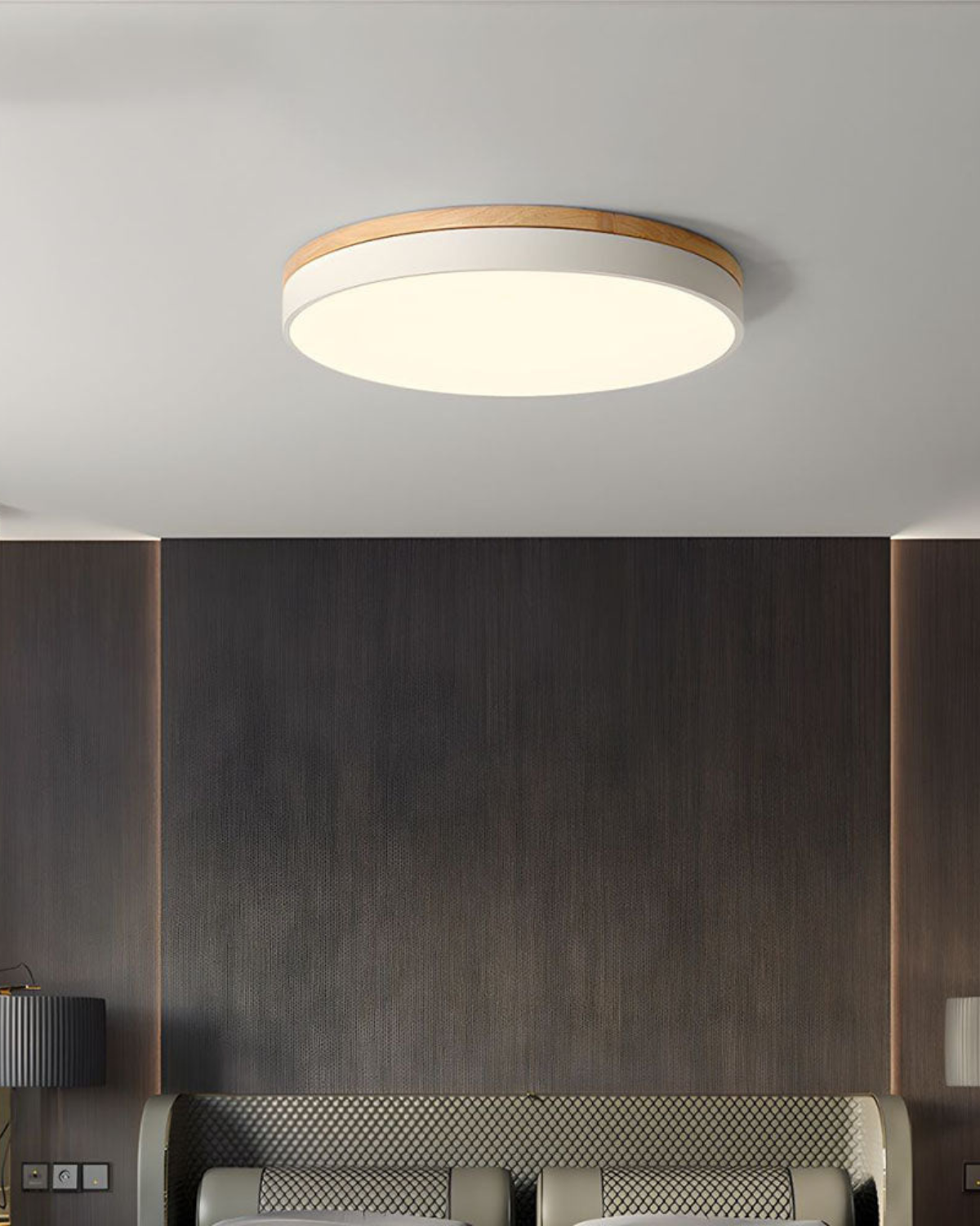 L'Horizon Naturel – Nowoczesna lampa sufitowa z drewnianym akcentem