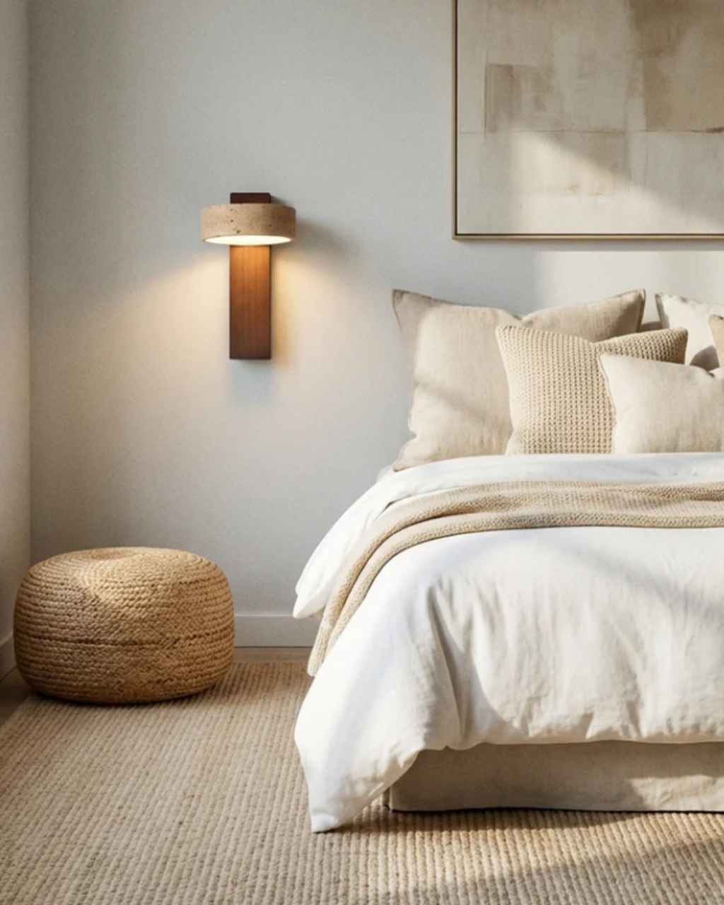 Le Mur Travertin – Elegancka lampa ścienna z trawertynu