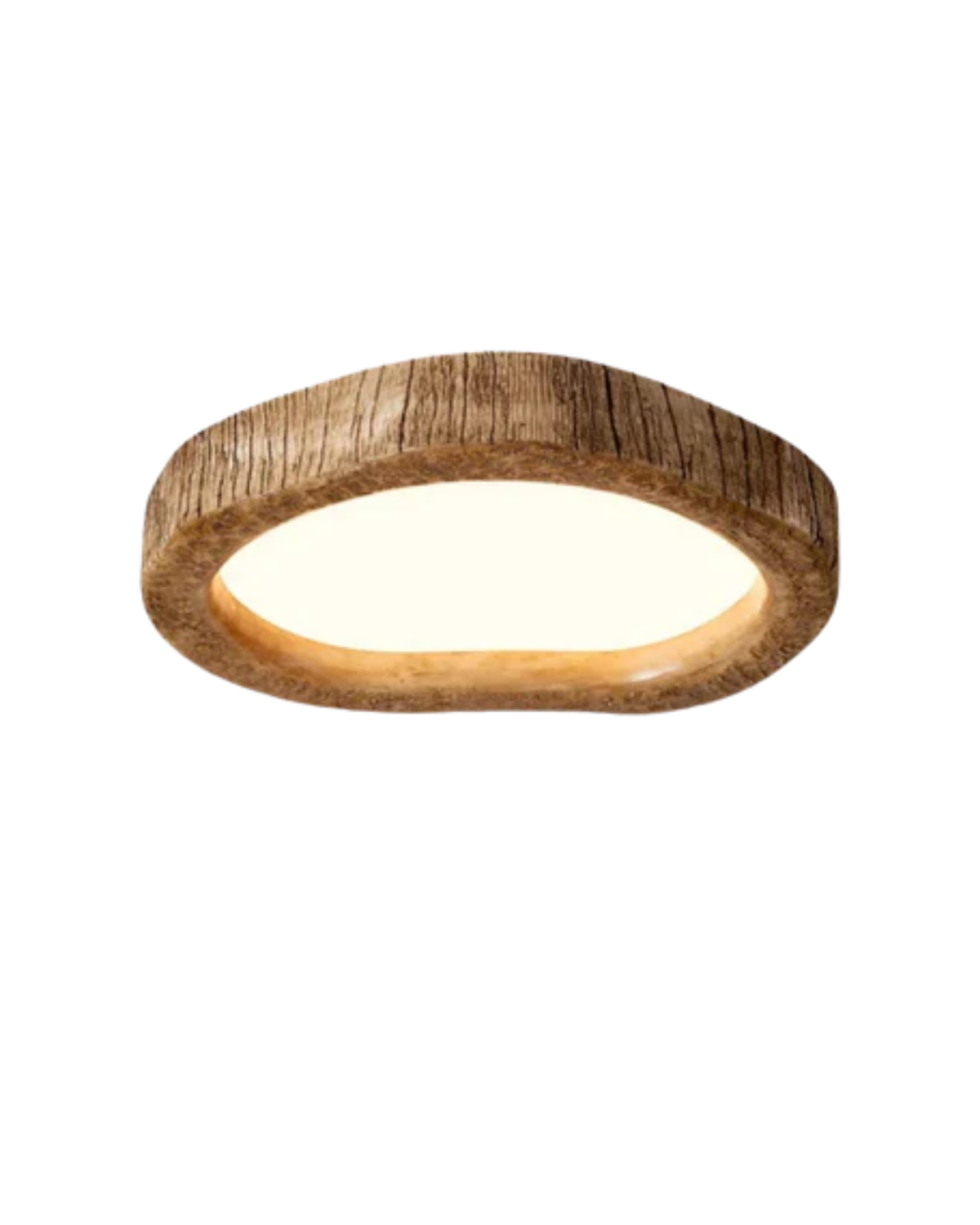 Le Halo Bois – Rustykalna lampa sufitowa z drewna