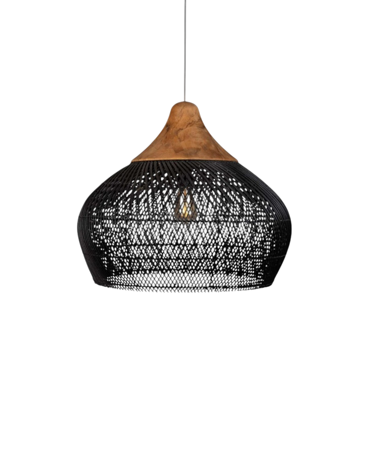 L’Orbe Céleste – Elegancka lampa wisząca z rattanu